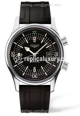 Longines Legend Diver Date / Rubber L3.674.4.50.9