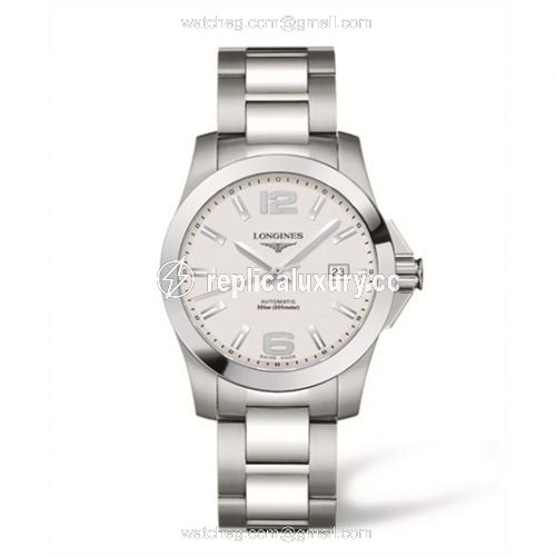 Longines Conquest 39 Automatic Silver L3.676.4.76.6