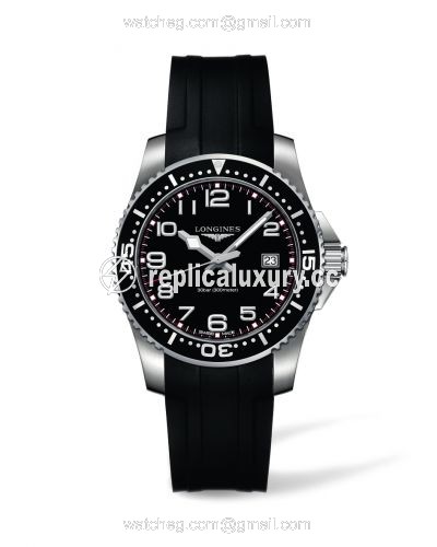 Longines Hydroconquest Quartz 39 Black Rubber L3.688.4.53.2