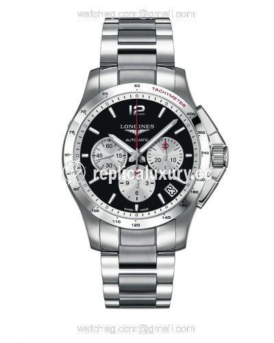 Longines Conquest Chronograph Automatic 44.5mm Black Panda L3.697.4.96.6