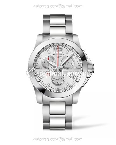 Longines Conquest Chronograph Quartz 41 Stainless Steel / Silver / Bracelet L3.700.4.76.6