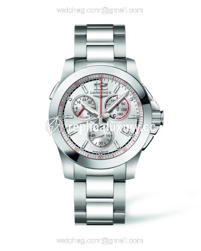 Longines Conquest Chronograph Quartz Jumping 41 Stainless Steel / Silver / Bracelet L3.701.4.76.6