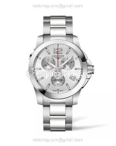 Longines Conquest Chronograph Quartz 41 Stainless Steel / Silver / Bracelet L3.702.4.76.6