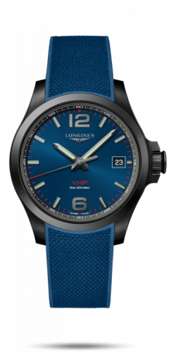 Longines Conquest V.H.P. 41 PVD / Blue / Rubber L3.716.2.96.9
