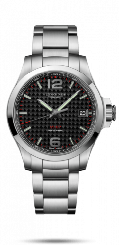 Longines Conquest V.H.P. 41 Stainless Steel / Carbon / Bracelet L3.716.4.66.6