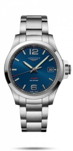 Longines Conquest V.H.P. 41 Stainless Steel / Blue / Bracelet L3.716.4.96.6
