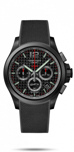 Longines Conquest V.H.P. Chronograph 42 PVD / Carbon / Rubber L3.717.2.66.9