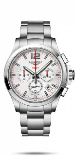 Longines Conquest V.H.P. Chronograph 42 Stainless Steel / Silver / Bracelet L3.717.4.76.6