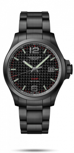 Longines Conquest V.H.P. 43 PVD / Carbon / Bracelet L3.726.2.66.6