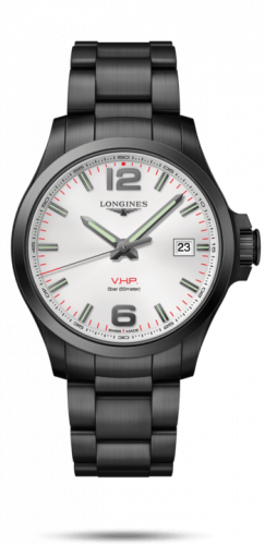 Longines Conquest V.H.P. 43 PVD / Silver / Bracelet L3.726.2.76.6