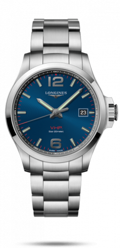 Longines Conquest V.H.P. 43 Stainless Steel / Blue / Bracelet L3.726.4.96.6