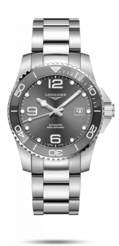 Longines HydroConquest 41 Automatic Stainless Steel / Ceramic / Grey / Bracelet L3.781.4.76.6