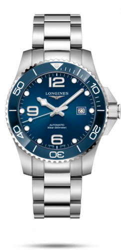 Longines HydroConquest 43 Automatic Stainless Steel / Ceramic / Blue / Bracelet L3.782.4.96.6