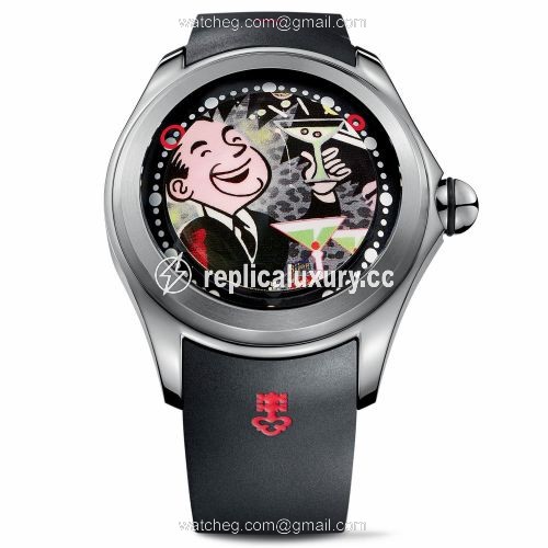 Corum Big Bubble Magical 52 Titanium / Nelson de la Nuez / Rubber L390/03635