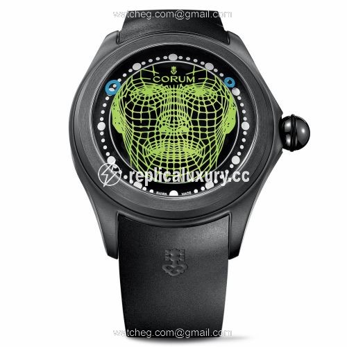 Corum Big Bubble Magical 52 PVD Titanium / Wire Frame / Rubber L390/03636