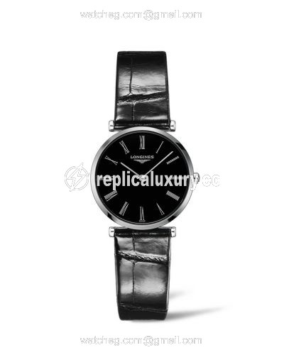 Longines La Grande Classique Quartz 29 Stainless Steel / Black - Roman L4.512.4.51.2
