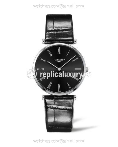 Longines La Grande Classique Quartz 36 Stainless Steel / Black - Roman L4.755.4.51.2