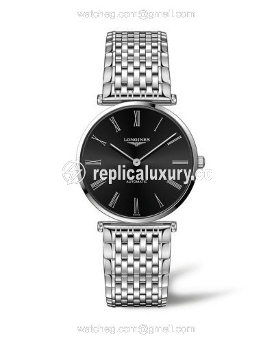 Longines La Grande Classique Automatic 36 Stainless Steel / Black - Roman / Bracelet L4.908.4.51.6