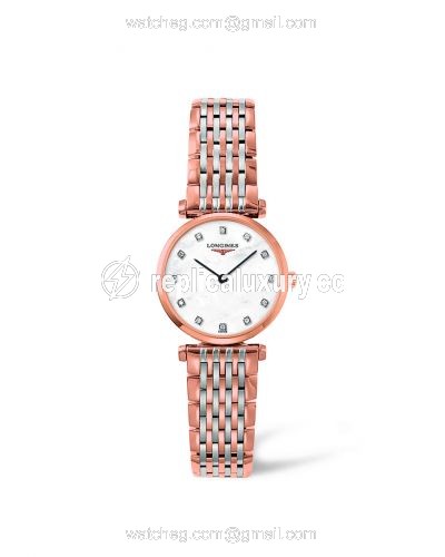 Longines La Grande Classique Quartz 24 Two Tone Pink MOP L4.209.1.87.7