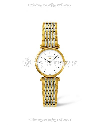 Longines La Grande Classique Quartz 24 Two Tone Yellow White Stick L4.209.2.12.7