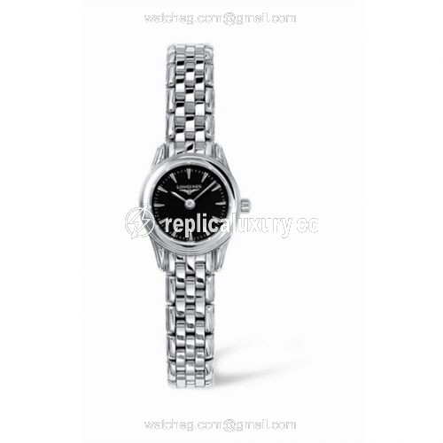 Longines Flagship 20 Quartz Stainless Steel Black L4.215.4.52.6