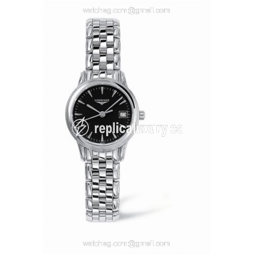 Longines Flagship 25 Quartz Stainless Steel Black L4.216.4.52.6