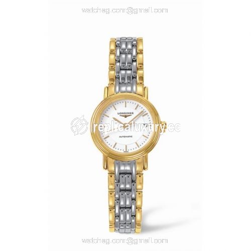 Longines Presence 25.5 Automatic Yellow Stick Bracelet Two Tone L4.221.2.18.7