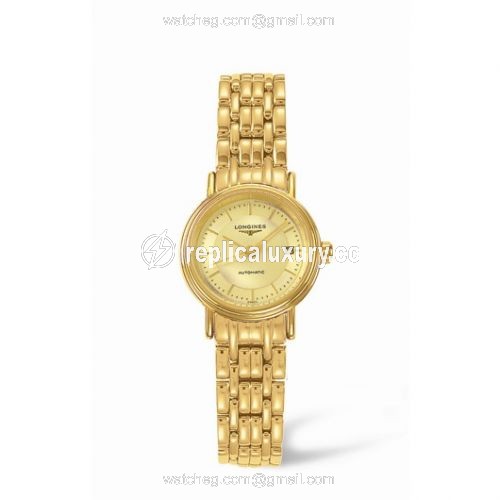 Longines Presence 25.5 Automatic Yellow Stick Yellow Bracelet L4.221.2.42.8