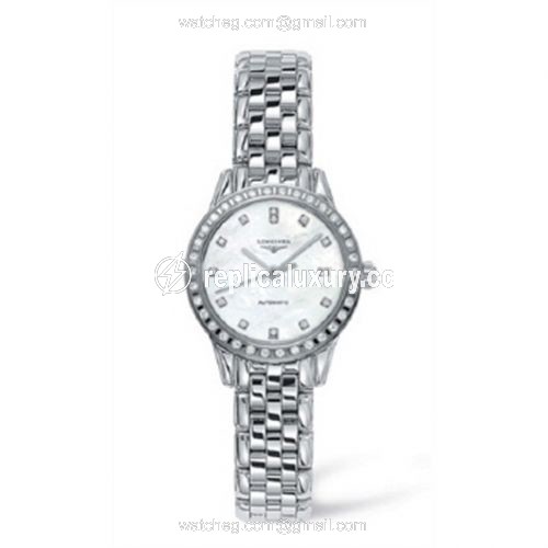 Longines Flagship 26 Automatic Diamond Bezel MOP L4.274.0.87.6