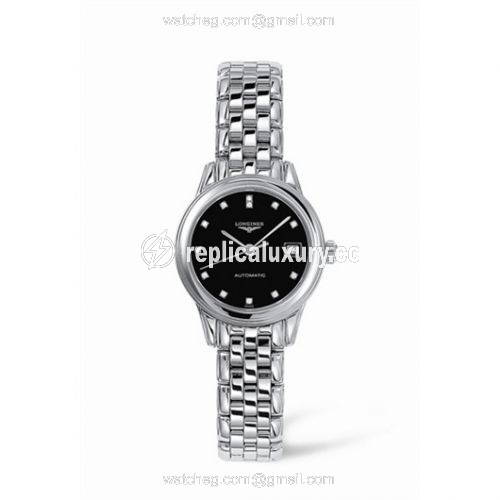 Longines Flagship 26 Automatic Stainless Steel Black Diamond L4.274.4.57.6
