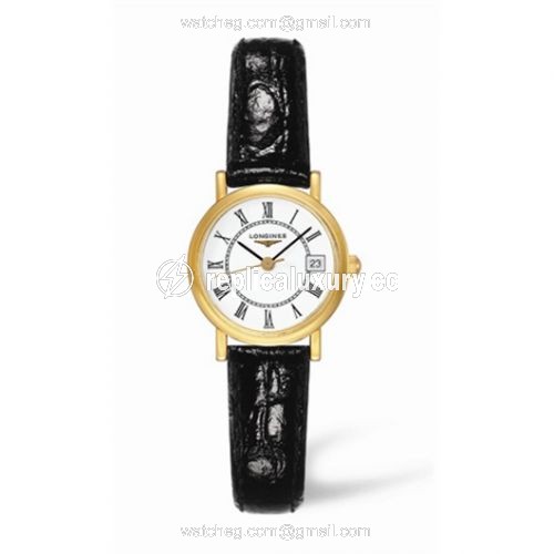 Longines Presence 23.5 Quartz Gold Matte Leather L4.277.6.11.2
