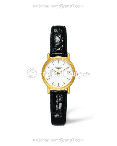 Longines Presence 23.5 Quartz Gold Matte Crocodile L4.277.6.12.0