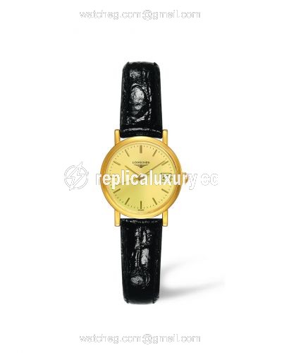 Longines Presence 23.5 Quartz Gold Matte Crocodile L4.277.6.32.0