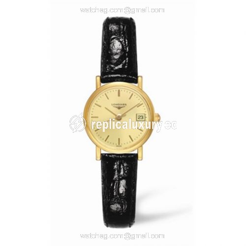 Longines Presence 23.5 Quartz Gold Matte Leather L4.277.6.32.2