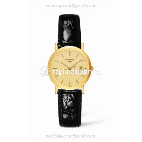 Longines Presence 26.8 Quartz Gold L4.279.6.32.2