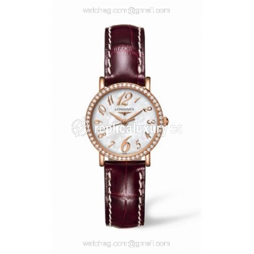 Longines Presence 26.8 Quartz Pink Gold Diamond L4.279.9.83.2