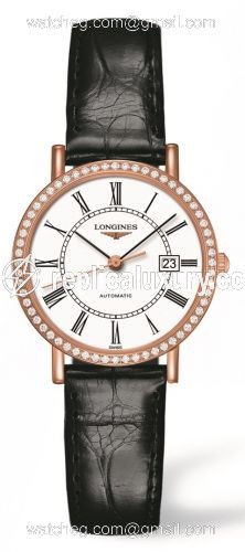 Longines Elegant Collection Automatic 29 Pink Gold / Diamond / White L4.287.9.11.0
