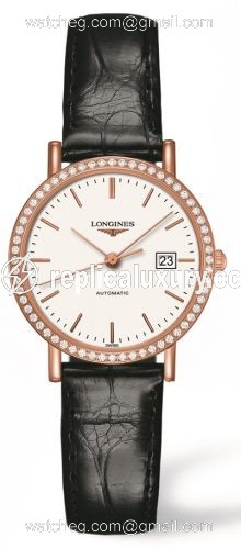 Longines Elegant Collection Automatic 29 Pink Gold / Diamond / White L4.287.9.12.0