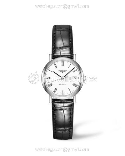 Longines Elegant Collection 25.5 Automatic Stainless Steel / White / Strap L4.309.4.11.2