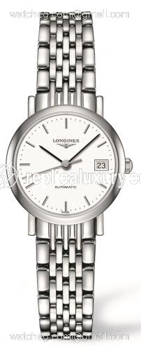 Longines Elegant Collection 25.5 Automatic Stainless Steel / White / Bracelet L4.309.4.12.6