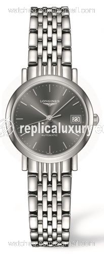 Longines Elegant Collection 25.5 Automatic Stainless Steel / Grey / Bracelet L4.309.4.72.6