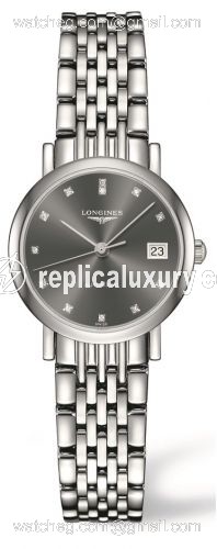 Longines Elegant Collection 25.5 Automatic Stainless Steel / Grey / Bracelet L4.309.4.78.6