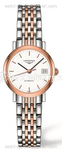 Longines Elegant Collection 25.5 Automatic Stainless Steel / Red Gold / White L4.309.5.12.7