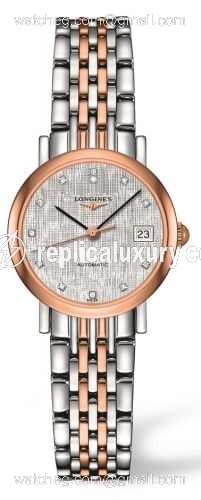 Longines Elegant Collection 25.5 Automatic Stainless Steel / Red Gold / Silver L4.309.5.77.7