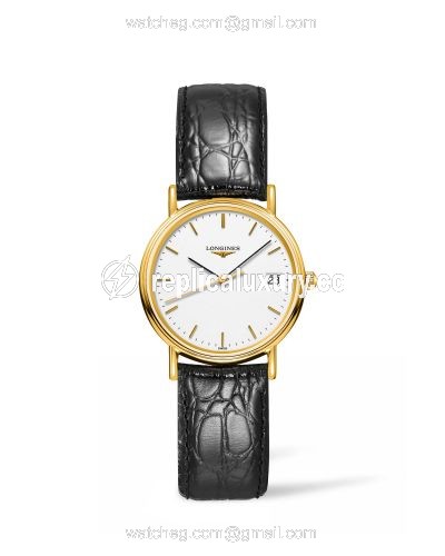 Longines Presence Quartz 30mm PVD Gold / White L4.320.2.12.2