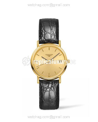 Longines Presence Quartz 30mm PVD Gold / Champagne L4.320.2.32.2