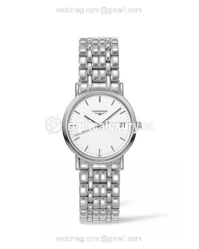 Longines Presence Quartz 30mm White / Bracelet L4.320.4.12.6