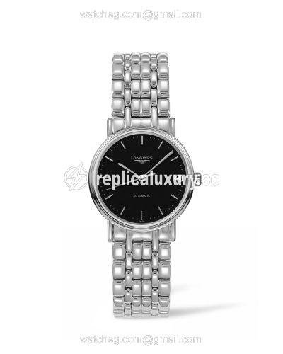 Longines Presence Automatic 30mm Stainless Steel / Black / Bracelet L4.322.4.52.6