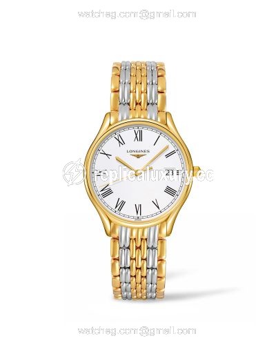 Longines Lyre Quartz 32 Yellow Gold PVD / White / Bracelet L4.359.2.11.7