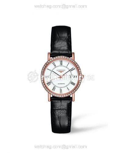 Longines Elegant Collection Automatic 27.2 Pink Gold / Diamond / White L4.378.9.11.0